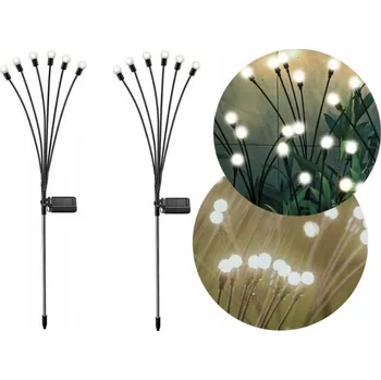 Venkovní osvětlení 2x SOLÁRNÍ LED SVĚTLA KOULE ZAHRADNÍ ZAPICHOVACÍ LAMPA ZAHRADNÍ BÍLÁ STUDENÁ