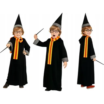 Karnevalový kostým Kostým Čaroděj čaroděje Kouzelník Harry Žák magické školy 115-125 cm