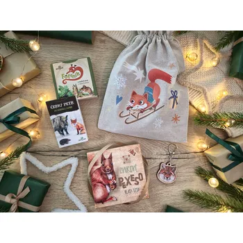 Dárkový potravinový koš Lesní svět "Tajemství lesa" - dárkový balíček + klíčenka zdarma