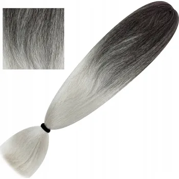 Příčesek Syntetické vlasy Kanekalon Super Soft Ombre Silver Blond 80g 60cm #T4/60