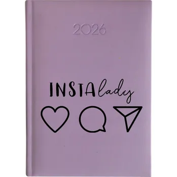 Kalendář Knižní kalendář 2026 A5 FunnyCase fialový