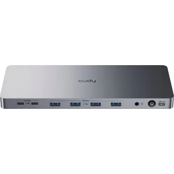 CUDY CS700 Dokovací stanice 13 v 1, 10 Gbps USB-C, 4K, 150 W