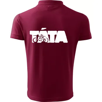 Pánská košile Táta nápis - motorka enduro - Polokošile pánská Pique Polo 203 - M ( Garnet )
