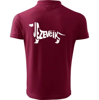 Pánská košile Jezevčík - CZ - Polokošile pánská Pique Polo 203 - 4XL ( Garnet )