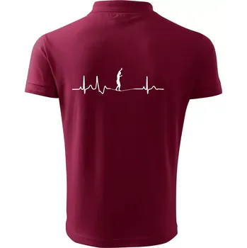 Pánská košile EKG Slackline - Polokošile pánská Pique Polo 203 - 5XL ( Garnet )