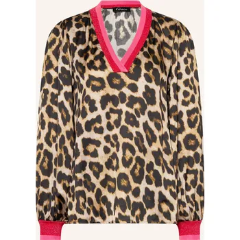 Dámská halenka Grace Dámská Satinová Blůza S Třpytivou Nití, velbloudí /...