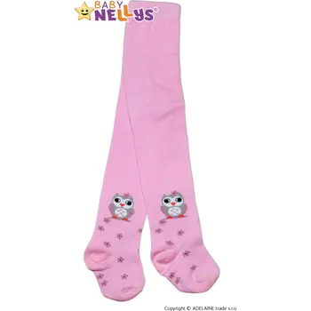 Kojenecké oblečení Bavlněné punčocháče Baby Nellys ® - Sovička růžové Velikost: 104/110 (3-5r)