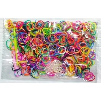 Kreativní sada na výrobu šperků 600 kusů Průhledné balení Barevné gumičky Guma Plastové příslušenství pro náramky náhrdelníky ozdoby