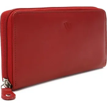 Kabelka Arwel Dámská kožená zipová peněženka - česká výroba 2; červená SKL
