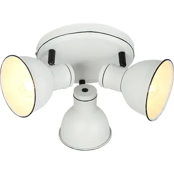 Stropní bodové kulaté osvětlení ZUMBA - 3xE14, 40W, bílé / černé