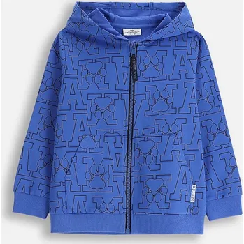 Chlapecká mikina Dětská bavlněná mikina Coccodrillo modrá barva, vzorovaná, ACADEMY BOY KIDS ZC5132401ABK 57X, vel. 116