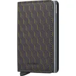 Kožená peněženka SECRID Slimwallet Optical Grey Yellow šedá