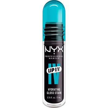 Lesk na rty NYX Professional Makeup Lip IV Hydrating Gloss Stain hydratační a pigmentující lesk na rty 16 grape gushin, 5 ml