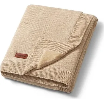 Dětská deka BabyOno Pletená dětská deka s plyšovou podšívkou BÉŽOVÁ