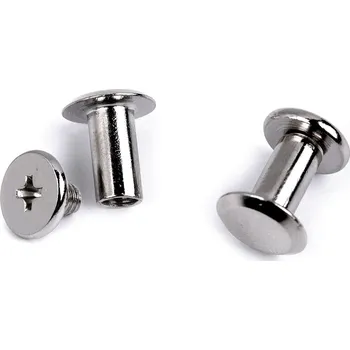 Nýt Sedlářský nýt šroubovací Ø10 mm, Balení 50 pár, Varianta 2 nikl černý