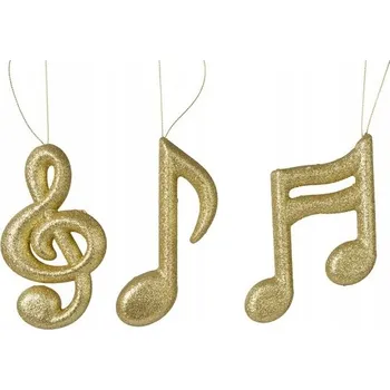 Vánoční dekorace Vánoční Koule na stromeček pěnová třpytivá notička