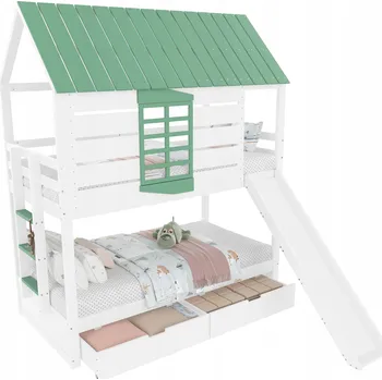 Postel Patrová postel Arhatreya moderní 90 x 200 cm zelená