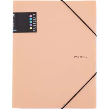 Pastelini Spisové desky A4 s gumou PASTELINi - oranžová 219028