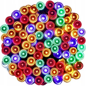 Vánoce LED SVĚTELNÝ ŘETĚZ GIRLANDA 13M 100 LED SÍŤOVÁ SVĚTLA 8 REŽIMŮ FLASH BAREVNÁ