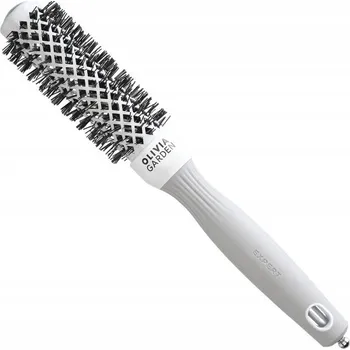 kartáč na vlasy Olivia Garden Blowout Shine bílo-šedý Kartáč na modelování vlasů 20mm