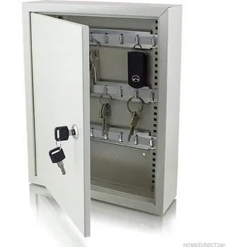 Skříňka na klíč SKŘÍŇKA KAZETA NA KLÍČE 42 HÁČKŮ UZAMYKATELNÁ NA KLÍČ 35x27x8cm