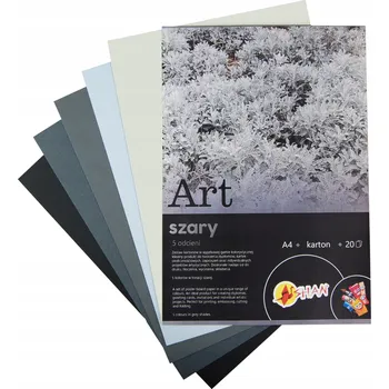 Blok Barevný blok ART šedý Shan A4 20 listů