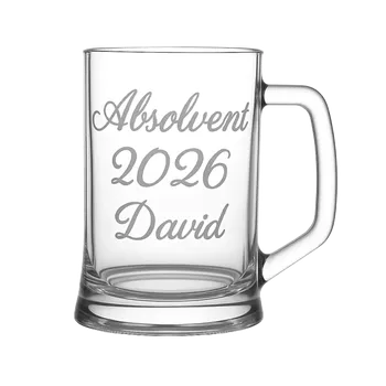 Sklenice Absolventský půllitr se jménem a ročníkem – pískovaný půllitr pro Absolventy (Pískovaný půllitr pro Absolventy)