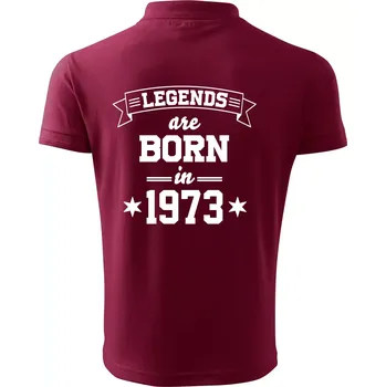 Pánská košile Legends are born in 1973 - Polokošile pánská Pique Polo 203 - M ( Garnet )