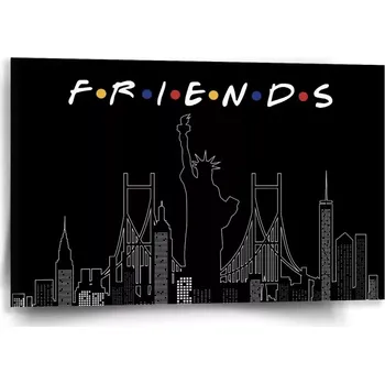 Obraz Sablio Obraz Seriál Přátelé FRIENDS Obrysy - 60x40 cm