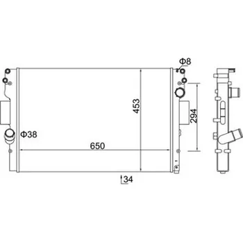 Chladič motoru Chladič, chlazení motoru HART 614 517