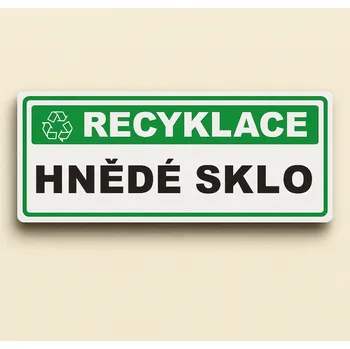 Venkovní odpadkový koš Traiva s.r.o. Recyklace Hnědé sklo Verze: Samolepka papírová 290 x 100 mm tl. 0,1 mm - Kód: 17420