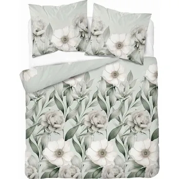 Povlečení Povlečení bavlna saténu 160x200 Home Satin Flowers Green