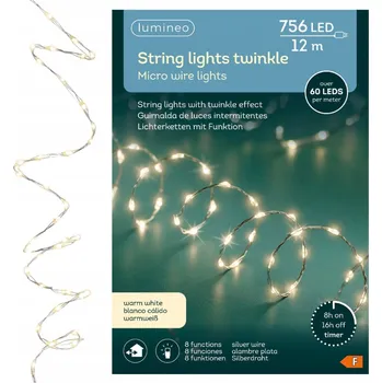 Vánoce Vnitřní Vánoční osvětlení na stromeček Kaemingk, délka 12 m, 501 - 1000 světýlek