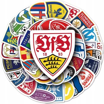 Obraz Sada Nálepek Nálepky StickerBomb Fotbalové Týmy Znaky Míč Gól N626