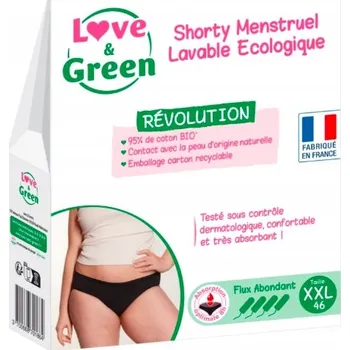 Dámské spodní prádlo Love & Green menstruační kalhotky Velikost: XXL - 46