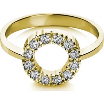 Prsten Couple, Prsten Sarah ve žlutém zlatě se zirkony, vel. 60, prům. 19.1 mm, 585-68-1-0463.0Z00.0.60.001