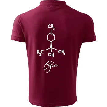 Pánská košile Barová chemie - gin - Polokošile pánská Pique Polo 203 - S ( Garnet )