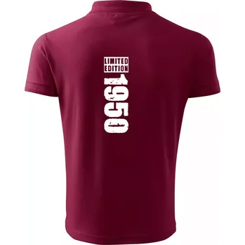 Pánská košile Limited edition 1950 pruh - Polokošile pánská Pique Polo 203 - S ( Garnet )