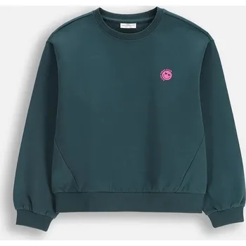 Chlapecká mikina Dětská mikina Coccodrillo zelená barva, hladká, EVERYDAY GIRL A ZC5132101VGA 77X, vel. 146