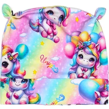 Čepička s ouškama - Jednorožci párty Velikost: Newborn