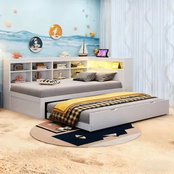 Postel Jednolůžková dřevěná postel Arhatreya 90x200 cm bílá