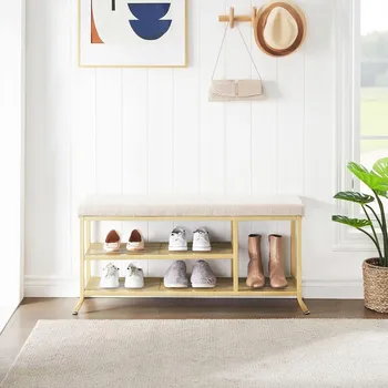 Botník Botník Salutmeuble 31 x 47 x 102 cm zlatý