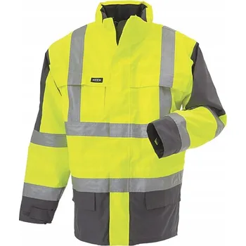 pracovní bunda ZATEPLENÁ REFLEXNÍ ZIMNÍ BUNDA PÁNSKÁ PRACOVNÍ PARKA HI-VIS 3v1 vel. 6XL