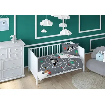 Povlečení Sada povlečení Detexpol 90 x 120 cm šedá