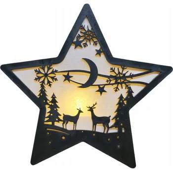 Obraz VÁNOČNÍ 3D LAMPIČKA HVĚZDA na stůl, sváteční LED figurka DÁREK