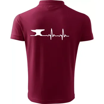 Pánská košile EKG kovář - Polokošile pánská Pique Polo 203 - 5XL ( Garnet )