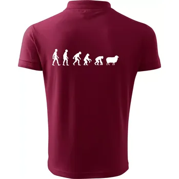 Pánská košile Evoluce ovce - Polokošile pánská Pique Polo 203 - 4XL ( Garnet )