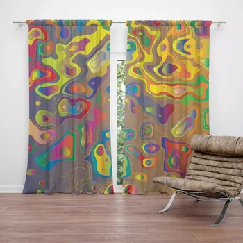 Závěs Sablio Závěs Barevné skvrny: 2ks 140x250cm