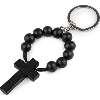 Přívěsek Přívěsek na klíče / kabelky desátek dřevěný, barva 2 černá