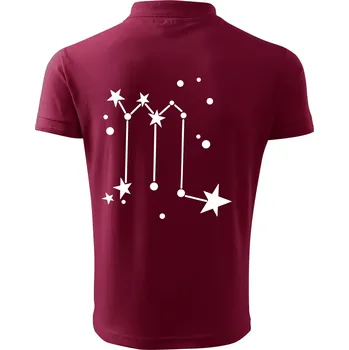 Pánská košile Souhvězdí - Scorpio - Štír - Polokošile pánská Pique Polo 203 - 3XL ( Garnet )